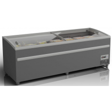 Ларь-бонета Aura 200 НТ/СТ (RAL 7037) с делителями и решетками