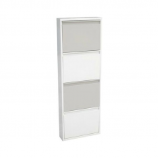 Металлический шкаф для обуви с четырьмя откидными полками