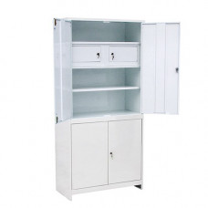 Шкаф 2-ух створчатый металл/металл ШММ-2-Т с трейзером