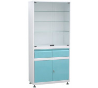 Шкаф 2-ух створчатый ШММ-2-Р-2-Ц с рег опорами с выдвижными ящиками светло-зеленый