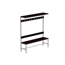 Скамья гардеробная с вешалкой и полкой под головные уборы С-2000 Липа