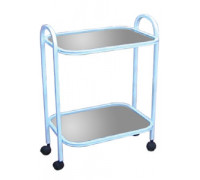 Стол медицинский двухполочный с полками из нержавеющей стали