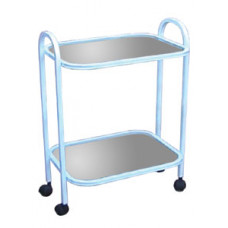 Стол медицинский двухполочный с полками из нержавеющей стали