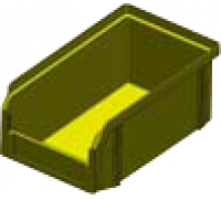 V-1 литр, желтый, Пластиковый ящик