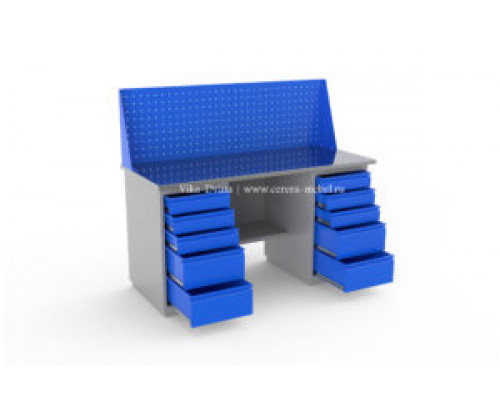 Верстак двухтумбовый ВС-1600/Т2/Т2 №622