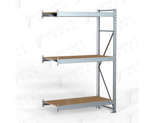 SGR-V-Zn-ДСП 1863-2.0 ДС стеллаж оцинкованный до 500 кг на ярус ДСП полка