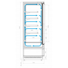 Горка морозильная Carboma FC 20-07 VL 1,3-1 0300 Standart (фронт X5L) версия 2.0 9006-9005