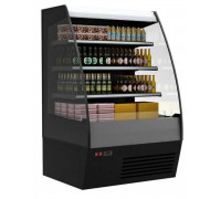 Холодильная горка гастрономическая Carboma F16-08 VM 1,0-2 0200 тонир.cтеклопакет (Carboma 1600/875 ВХСп-1,0) (9005 цвет черный)