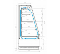 Холодильная горка гастрономическая Carboma F16-08 VM 1,0-2 0300 версия 2.0 (9006-9005) боковина металл