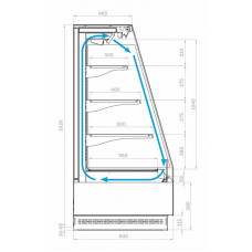 Холодильная горка гастрономическая Carboma F16-08 VM 1,9-2 0300 версия 2.0 (9006-9005) боковина металл