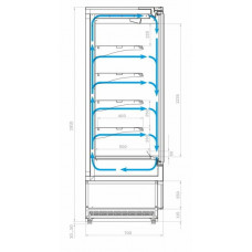 Холодильная горка гастрономическая Carboma FC 20-07 VM 2,5-1 Light (фронт Х0) версия 2.0 0430