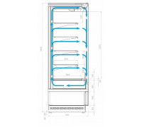 Холодильная горка гастрономическая Carboma FC20-07 VM 0,7-2 0300 версия 2.0 (9006-9005)