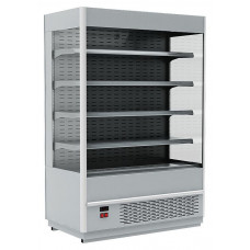 Холодильная горка гастрономическая Carboma FC20-07 VM 0,7-2 (ночная шторка, 9006-9005 цвет серо-черный)