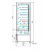 Холодильная горка гастрономическая Carboma FC20-07 VM 1,0-1 Light (фронт X0, цвет по схеме, фронт стандартный цвет)