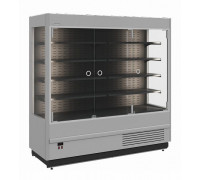 Холодильная горка гастрономическая Carboma FC20-07 VM 1,9-1 Light (фронт X0) (9006-9005 цвет серо-черный)