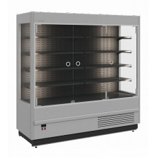 Холодильная горка гастрономическая Carboma FC20-07 VM 1,9-1 Light (фронт X0) (9006-9005 цвет серо-черный)