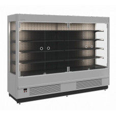 Холодильная горка гастрономическая Carboma FC20-07 VM 2,5-1 Light (фронт X0, 9006-9005 цвет серо-черный)