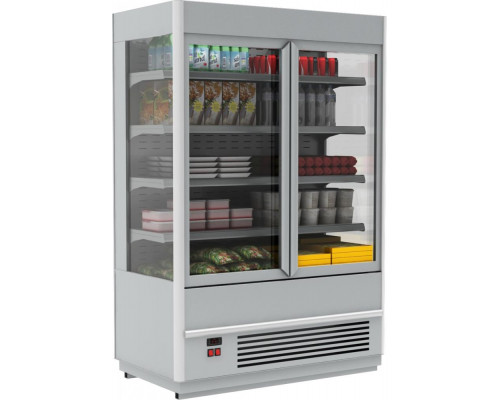 Холодильная горка мясная Carboma FC20-07 VV 1,3-1 Standart (фронт X5, Паттерн, 0107 Ольха)