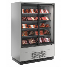 Холодильная горка универсальная Carboma FC20-07 VV 1,3-1 0300 Standart фронт X1 бок металл версия 2.0 (9006-9005)