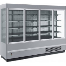 Холодильная горка универсальная Carboma FC20-07 VV 2,5-1 Standart (фронт X5) (9006-9005 цвет серо-черный)