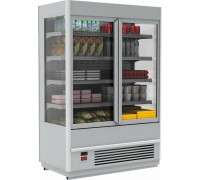 Холодильная горка универсальная Carboma FC20-08 VV 1,9-1 Standart (фронт X5) (9006-9005 цвет серо-черный)