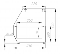 Холодильная витрина для ингредиентов Carboma A30 SM 1,6-G (VT3v-G (GN1/4))