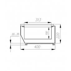 Холодильная витрина для ингредиентов Carboma IDO (A40) SM 1,4 (VTi3-G (GN1/3))