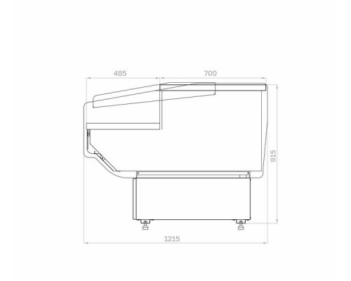 Прилавок кассовый Carboma GC120 N 0,94-7 (цвет по схеме)