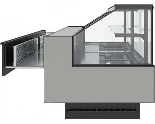 Витрина холодильная Carboma GC110 VM 2,0-1 версия 2.0 выдвижные поддоны, без боковин, 9006-0430