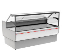 Витрина холодильная Carboma GC95 SM 2,0-1 (ВХС-2,0 Carboma GC95) (0011-9003 боковины серые, декор белый)