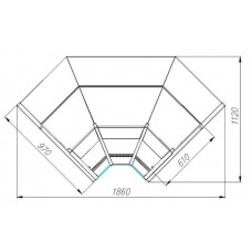 Витрина холодильная Carboma GC95 VM-6 0430 (ВХСу-2 внутренний 90 Carboma GC95 Inox)