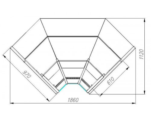 Витрина холодильная Carboma GC95 VM-6 0430 (ВХСу-2 внутренний 90 Carboma GC95 Inox)