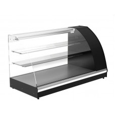 Витрина холодильная настольная Carboma A57 VM 1,2-1 (ВХС-1,2 АРГО XL) (цвет 9005-0430 сталь черная-нерж.)