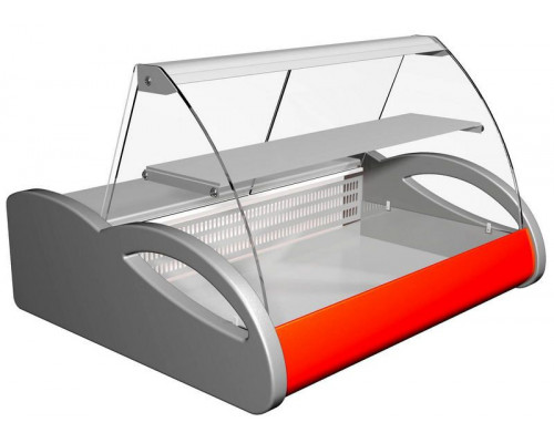 Витрина холодильная настольная Carboma A87 SM 1,0-1 (ВХС-1,0 Арго) (ВХС-1,0 Арго 0011-3020 (бок сер, декор красн))