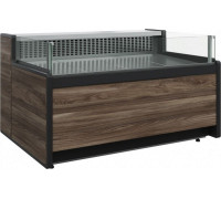 Витрина холодильная открытая Carboma GC111 SM 1,25-2 (1008 Темный дуб)