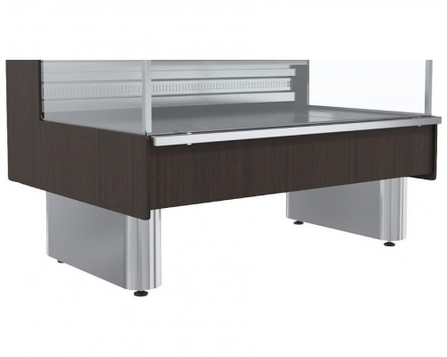 Витрина холодильная с выносным агрегатом Carboma GC110 SM 1,5-2-1(ВХСо-1,5 Carboma GC110) (без боковин 1005 венге)