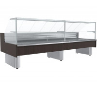 Витрина холодильная с выносным агрегатом Carboma GC110 VM 2,5-1-1 (ВХС-2,5 Carboma GC110 динамика, без боковин 1005 венге)