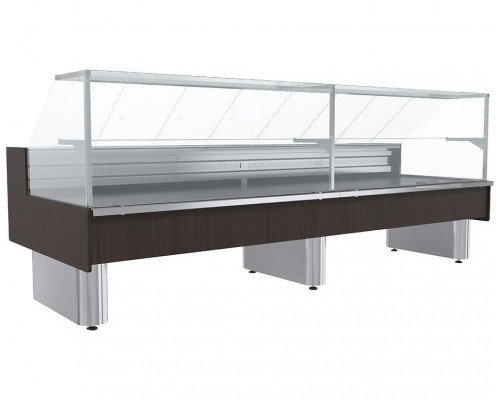 Витрина холодильная с выносным агрегатом Carboma GC110 VM 2,5-1-1 (ВХС-2,5 Carboma GC110 динамика, без боковин 1005 венге)