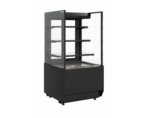 Витрина кондитерская Carboma KC70 VM 0,6-2 Standart открытая, прямая бокоивна версия 2.0 (9005)