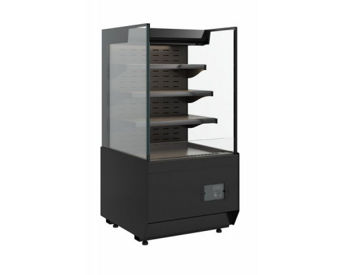 Витрина кондитерская Carboma KC70 VM 0,9-2 Standart открытая, горка прямая боковина версия 2.0 (9005)