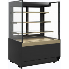 Витрина кондитерская Carboma KC70 VM 1,3-2 Standart версия 2.0 открытая, без боковин, 9005-0109, дверь слайдер