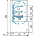 Витрина кондитерская Carboma KC70 VV 0,9-1 Standart цвет по схеме (стандарт) RAL 9005