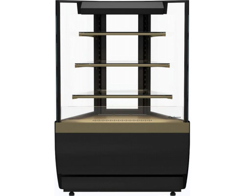 Витрина кондитерская Carboma KC70 VV-3-1 Standart версия 2.0 без боковин, 9005, дверь распаш.