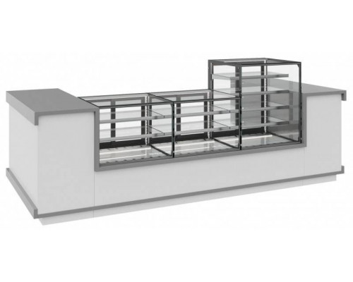 Витрина кондитерская Carboma KC71-110 VV 0,9-2 BUILT-IN (открытая 9005)