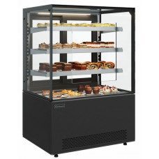 Витрина кондитерская Carboma KC71-130 VV 1,2-2 (открыт., фронт оргстекло) 9005