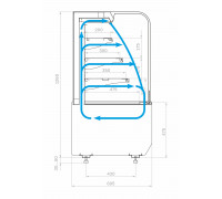 Витрина кондитерская Carboma KR70 VM 0,6-2 Standart открытая, горка (9005-0109)