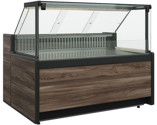 Витрина морозильная Carboma GC111 SL 1,25-1 (1008 Темный дуб)