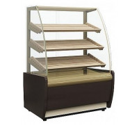 Витрина нейтральная напольная Carboma K70 N 1,3-1 Light Bread 0012-0109 (со стеклом)