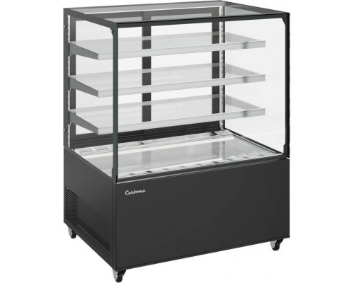 Витрина нейтральная напольная Carboma KC71-130 N 0,6-1 (9005)