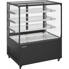 Витрина нейтральная напольная Carboma KC71-130 N 1,2-1 (9005)